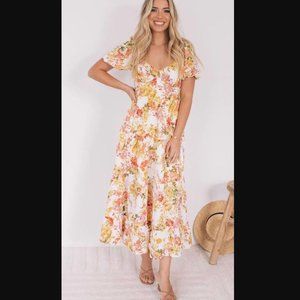 Dear Siouxsie Spring Floral Midi Dress